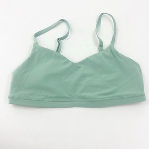 ATHLETA Green Sport  Bra Strappy Back size medium